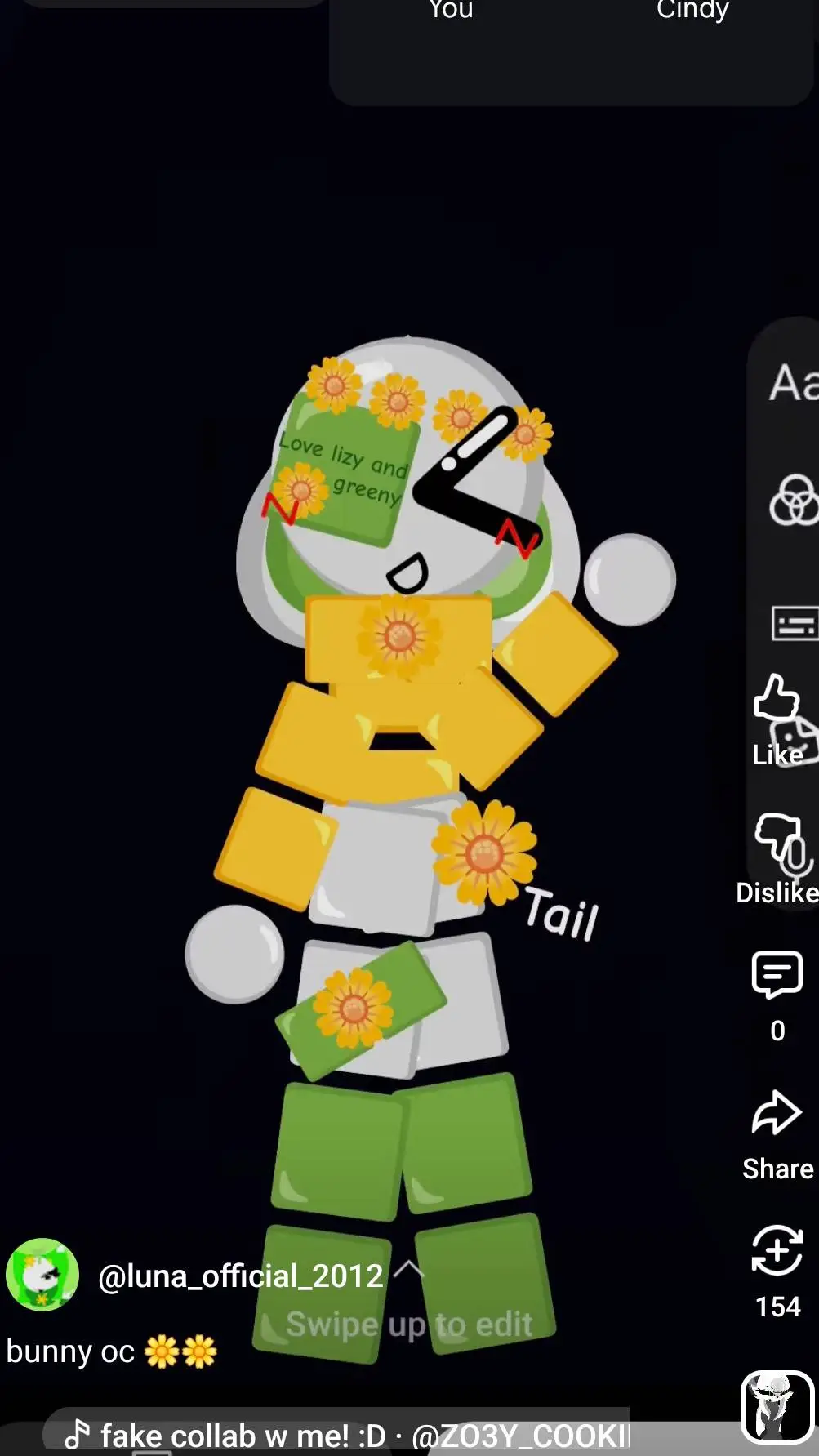 ai character: bunny  background