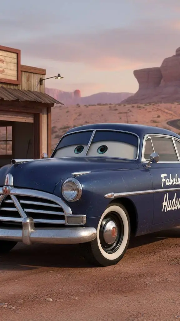 ai character: Doc Hudson Hornet  background