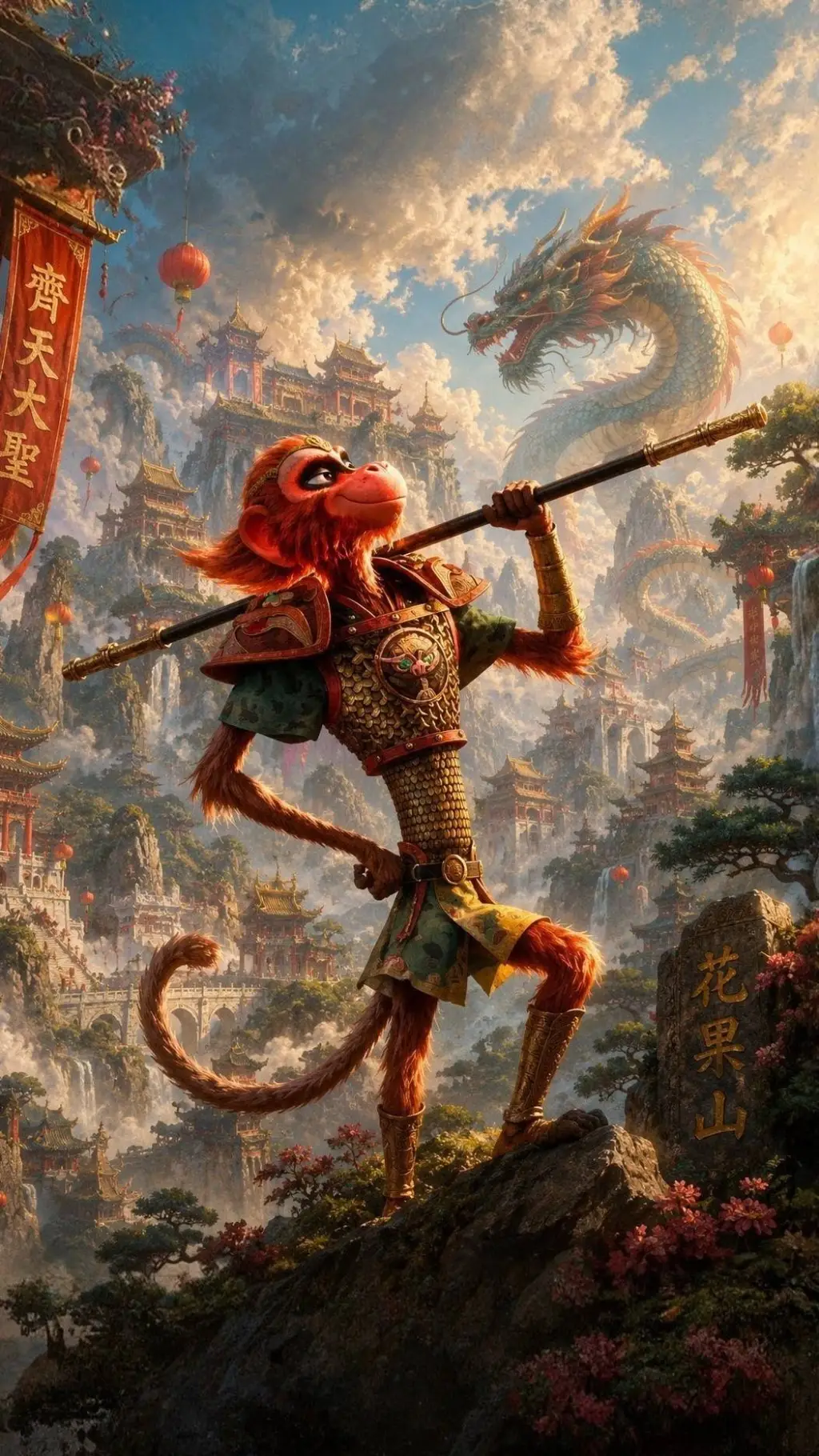 ai character: The Monkey King background