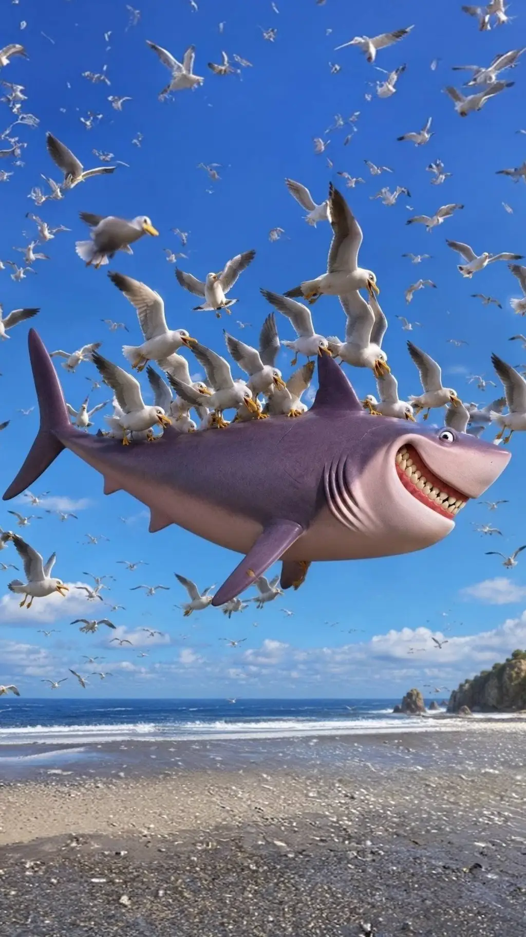 ai character: Diane the shark  background
