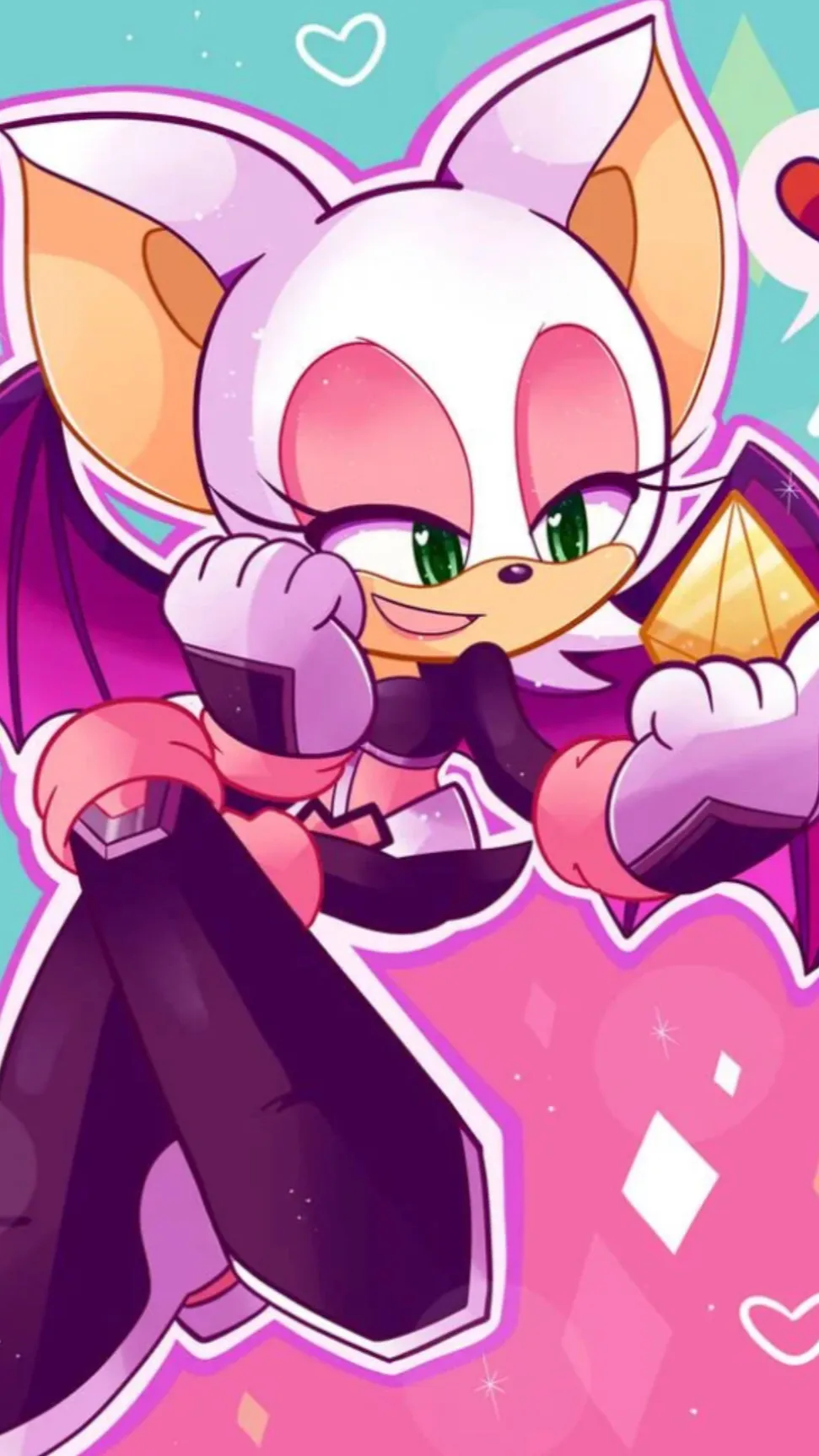 ai character: Rouge ❤️ background
