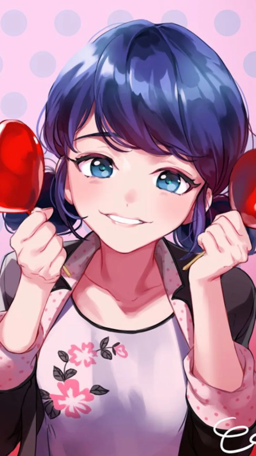 ai character: Marinette ❤️ background