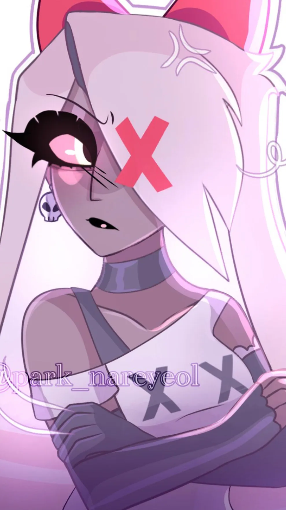 ai character: Vaggie ❤️ background