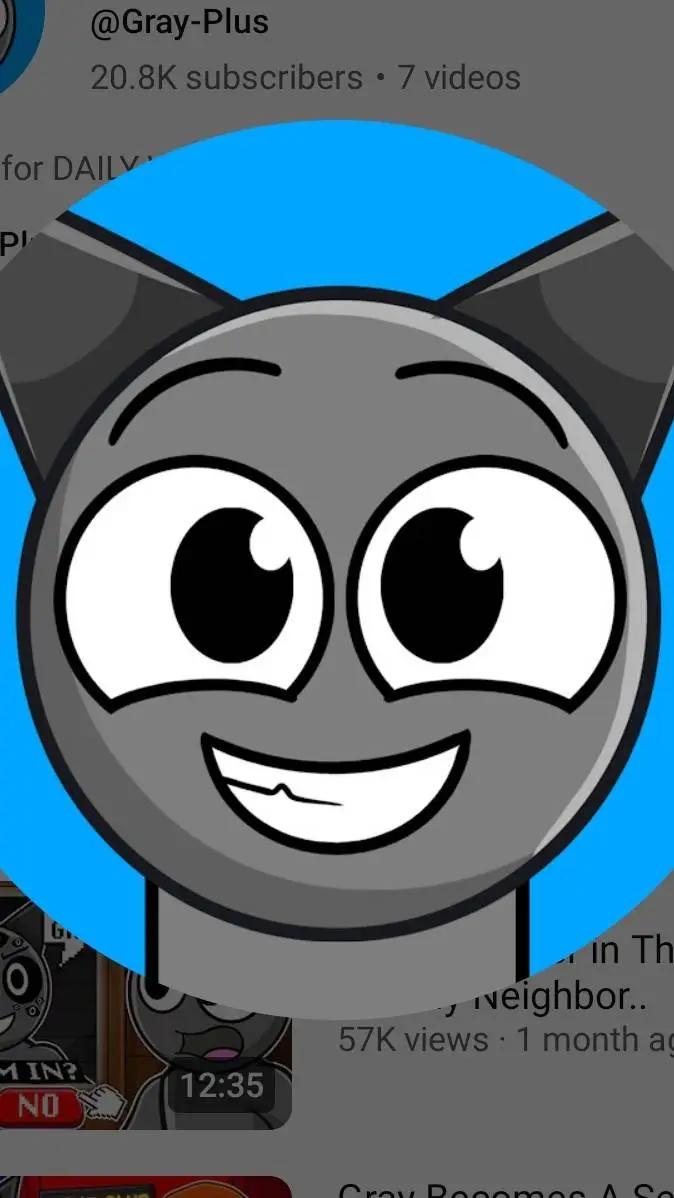 ai character: Gray background