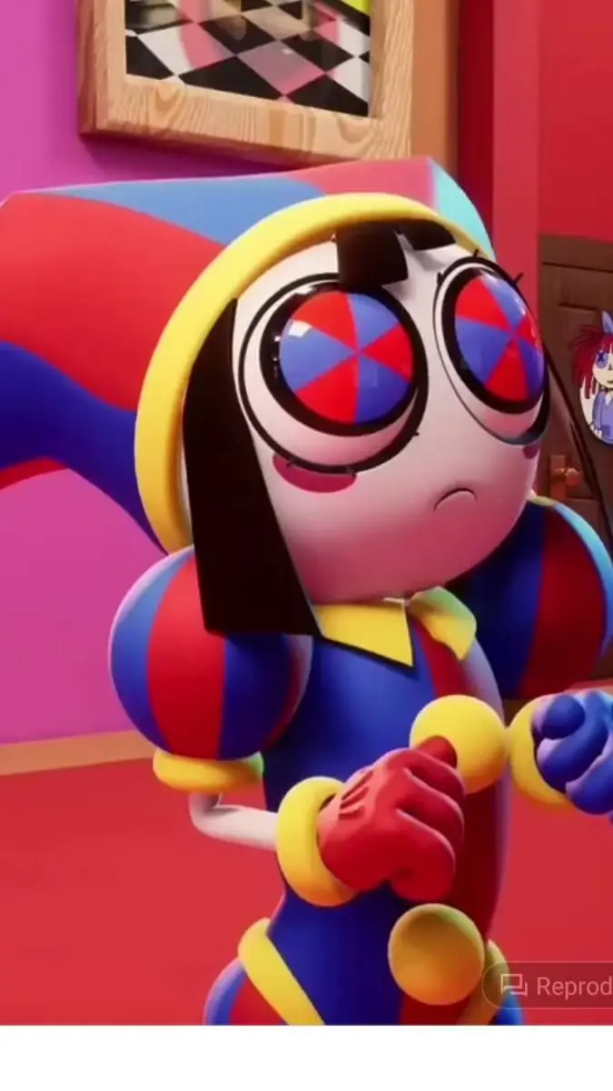 ai character: DIGITAL CIRCUS background