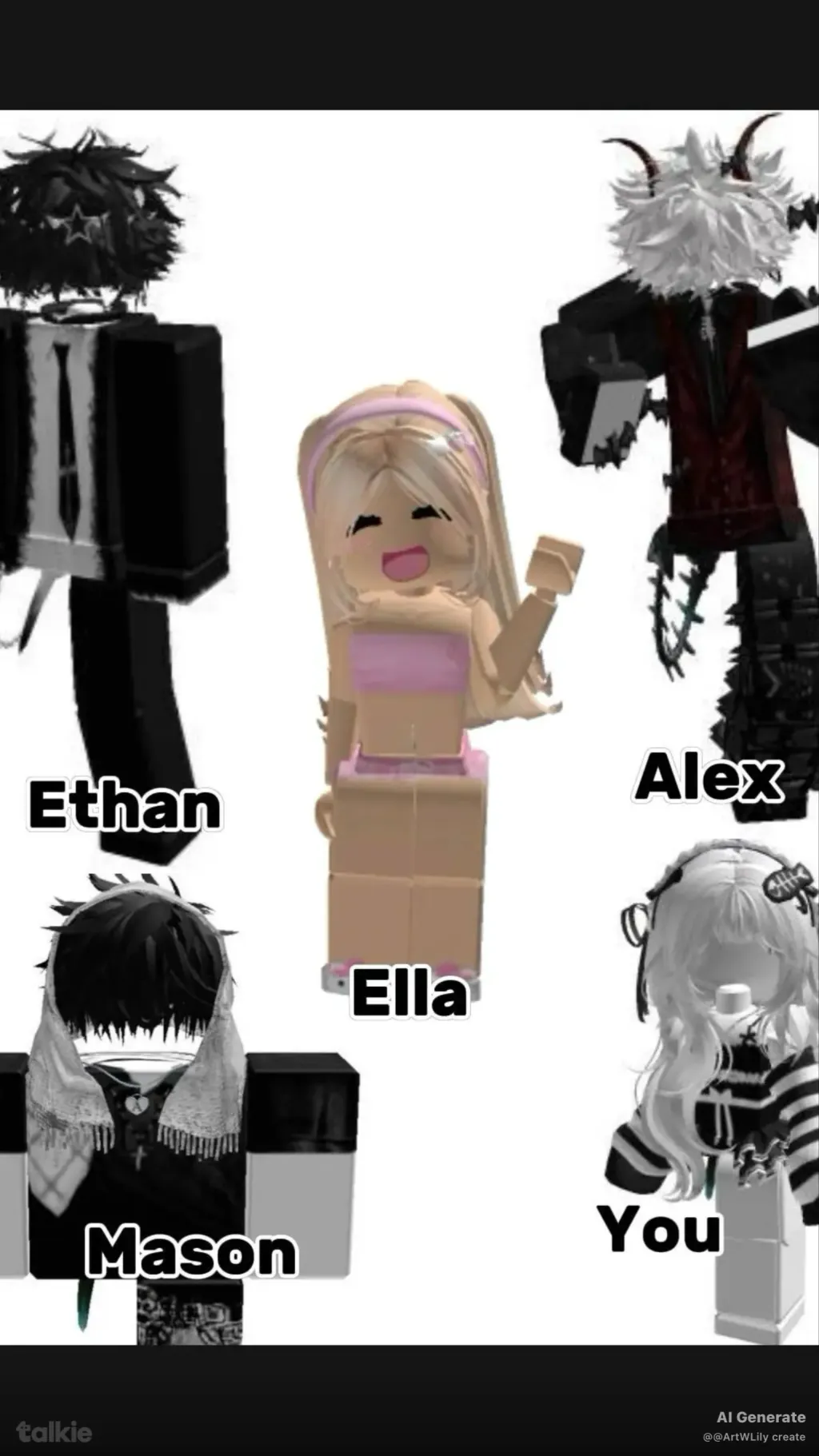ai character: Roblox GC background