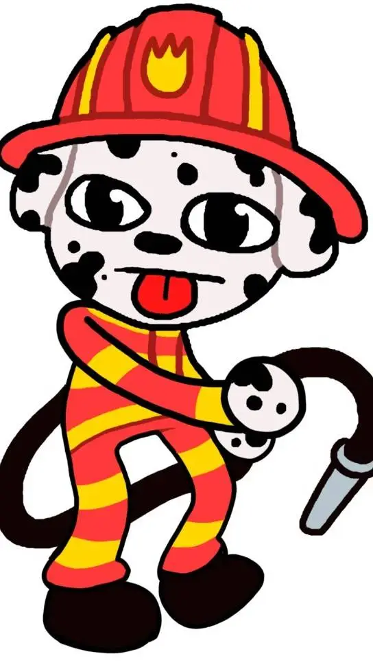 ai character: firefighter background