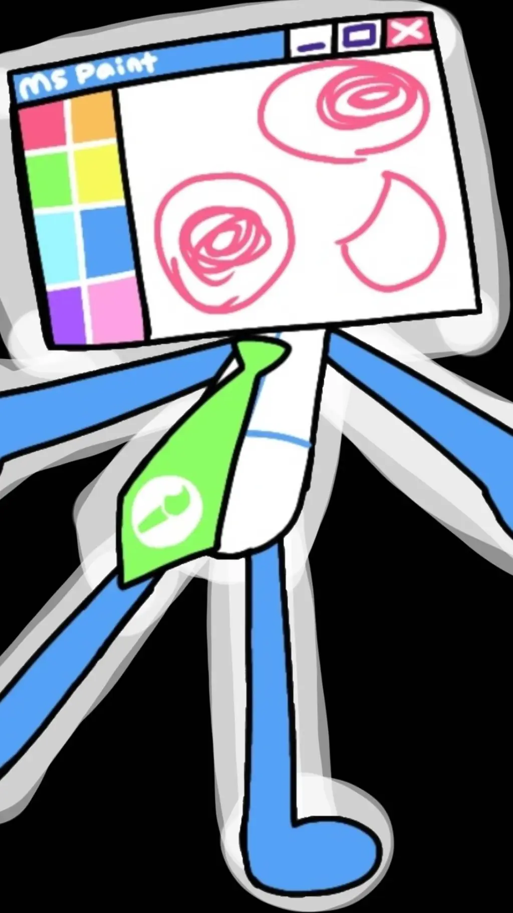 ai character: MSpaint background