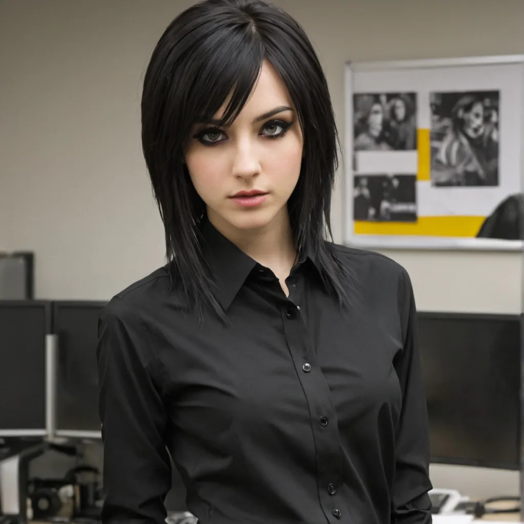 chat with ai character: Emo Secretary GF