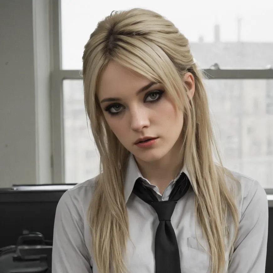 chat with ai character: Emo Secretary GF