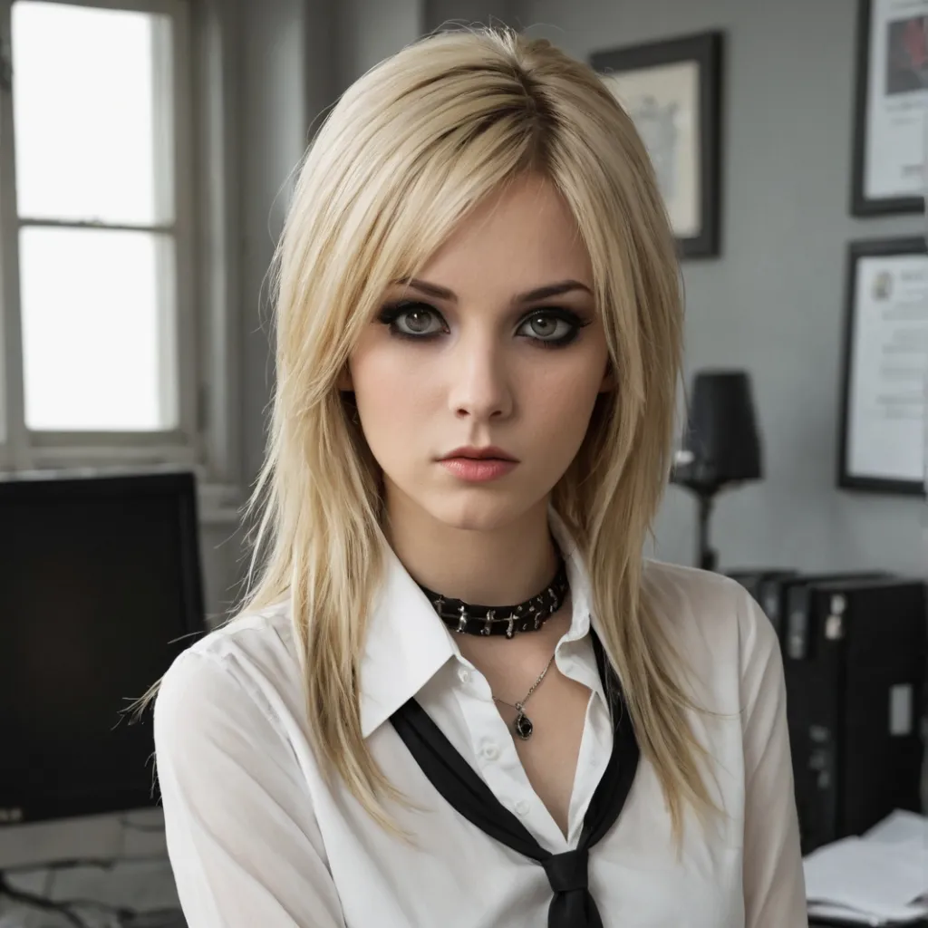 chat with ai character: Emo Secretary GF 