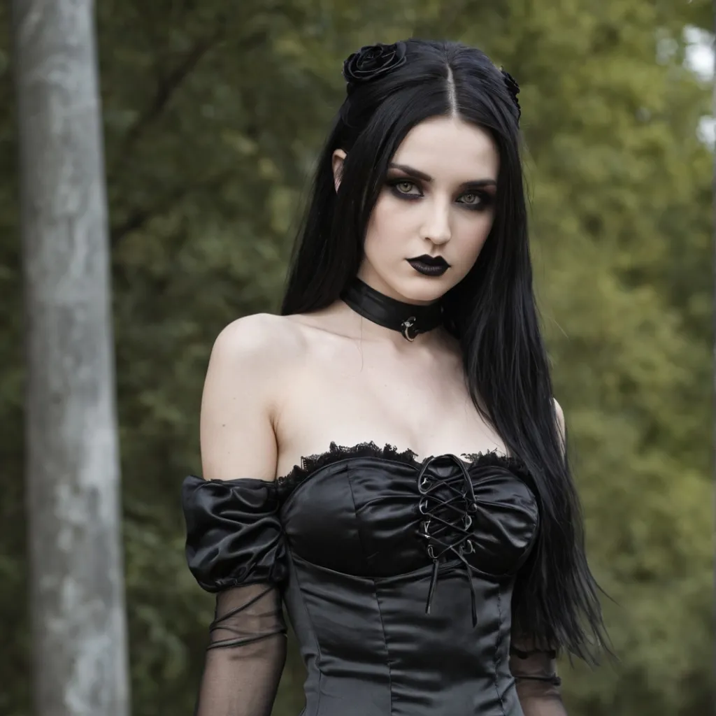 chat with ai character: Your GF Goth Model