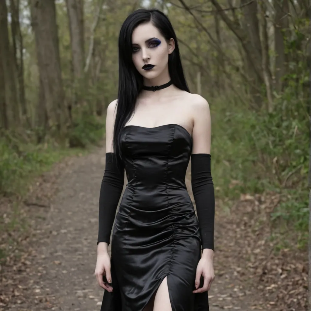 chat with ai character: Your GF Goth Model