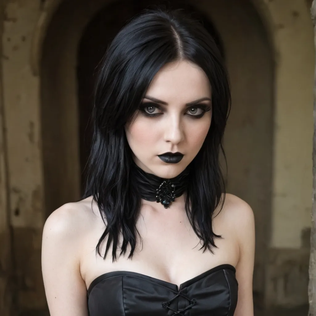 chat with ai character: Your GF Goth Model