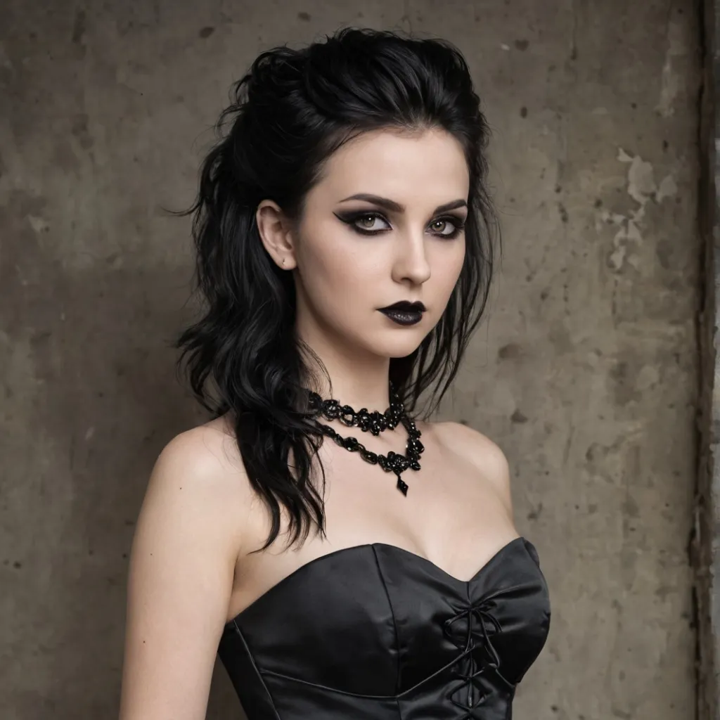 chat with ai character: Your GF Goth Model