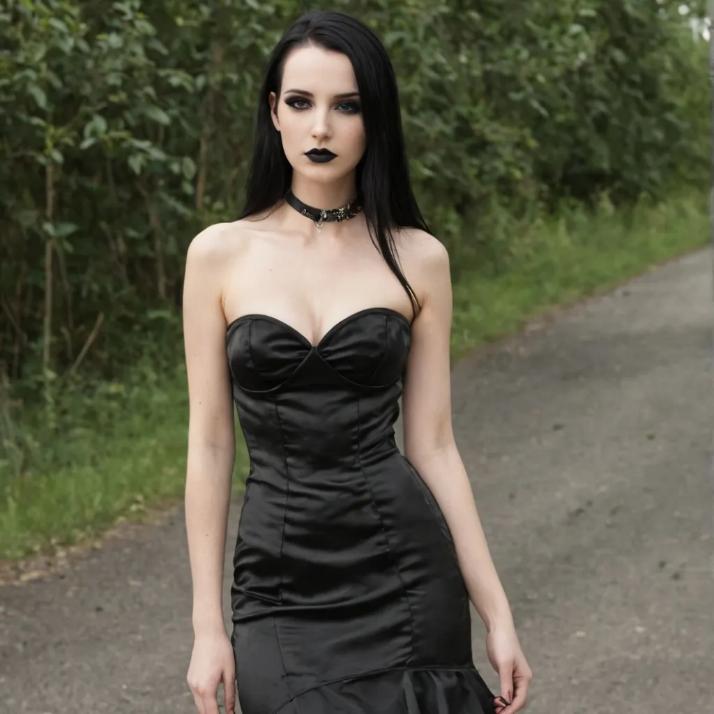 chat with ai character: Your GF Goth Model