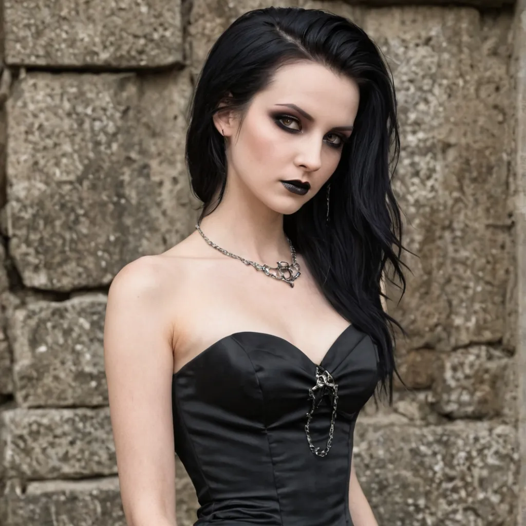 chat with ai character: Your GF Goth Model