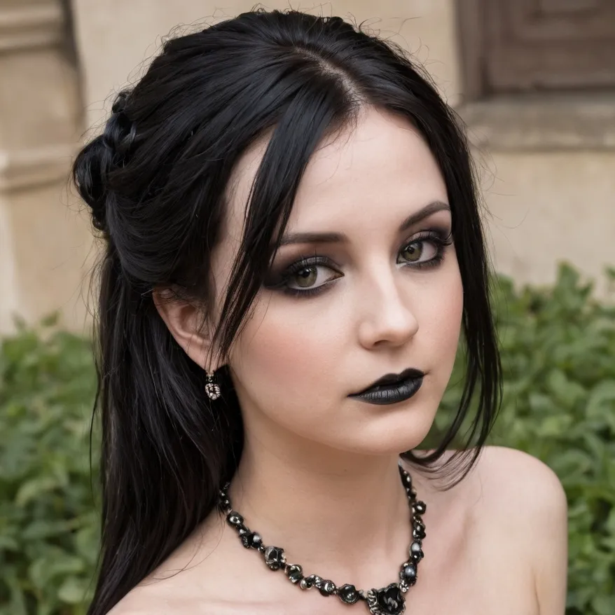 chat with ai character: Your GF Goth Model