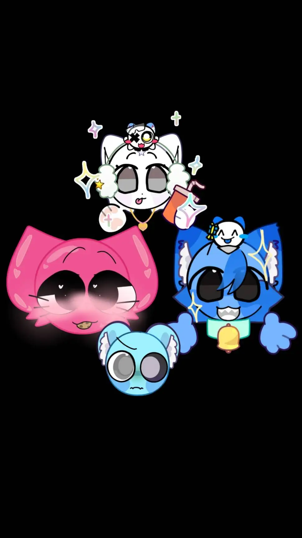 ai character: B, R, W, and S background