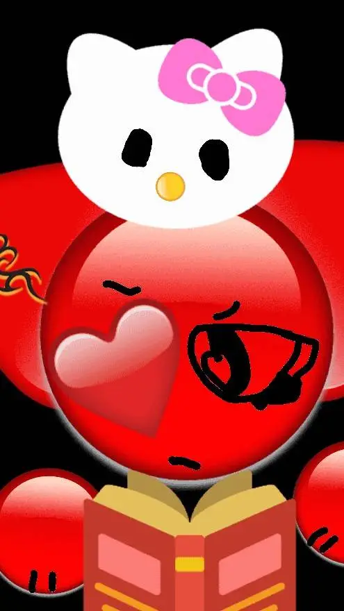 ai character: Heart background