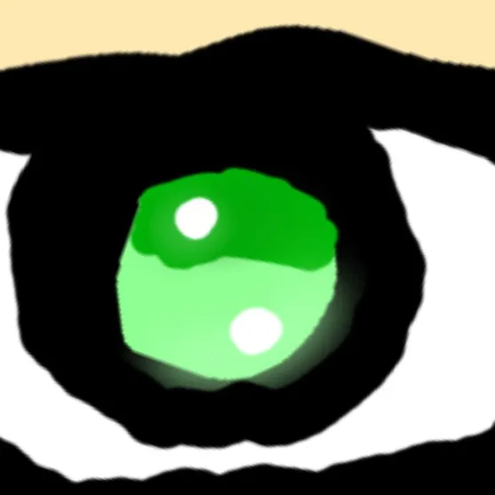 chat with ai character: Random green eye