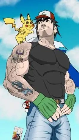 ai character: Ash Ketchum background