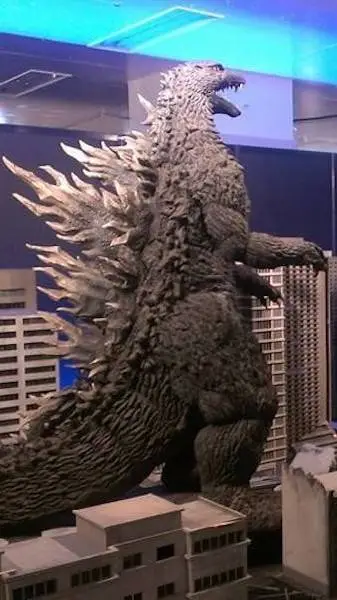 ai character: Godzilla Set background