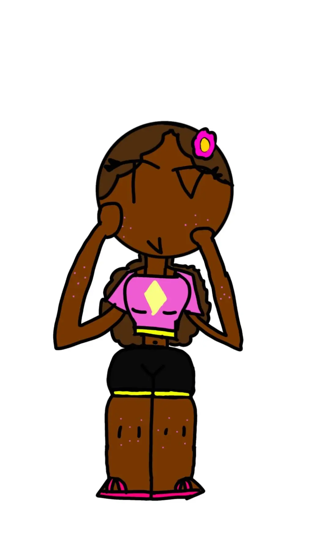 ai character: flourna (flower) background