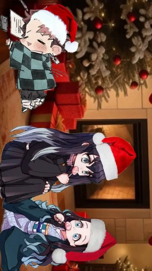 ai character: kny christmas! background