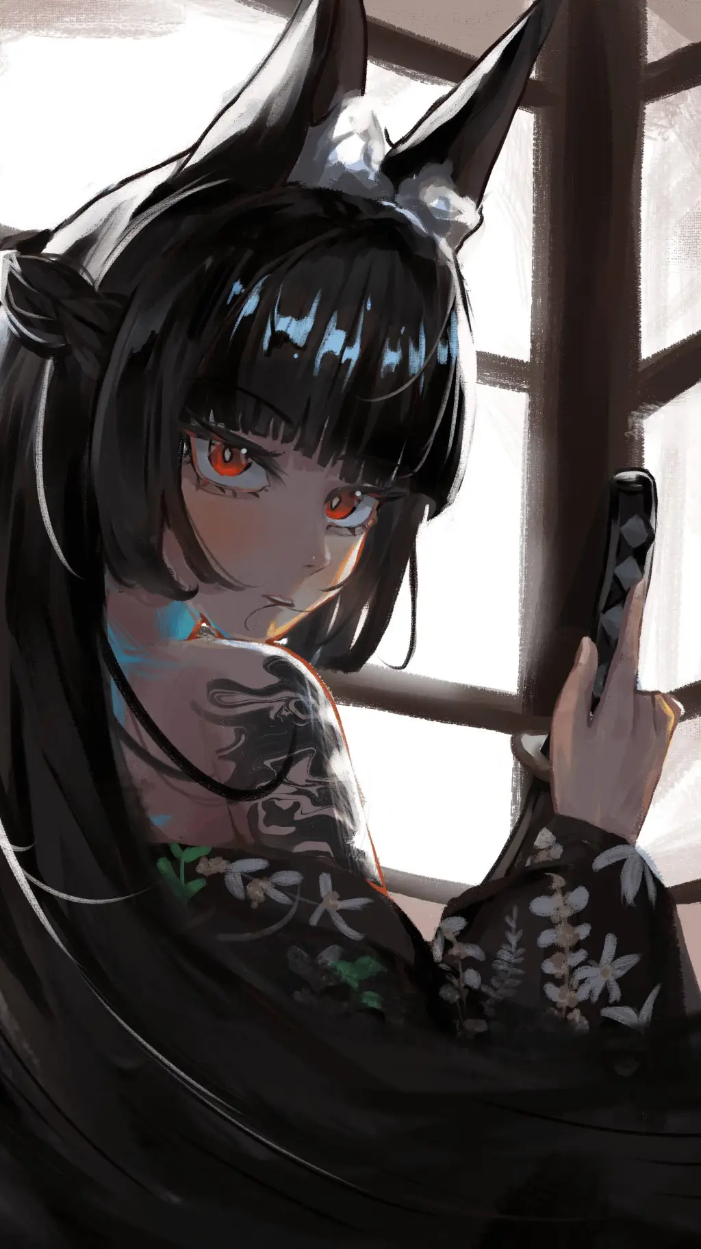 ai character: hoshimi miyabi  background