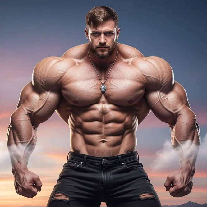 chat with ai character: Huge powerlifter 