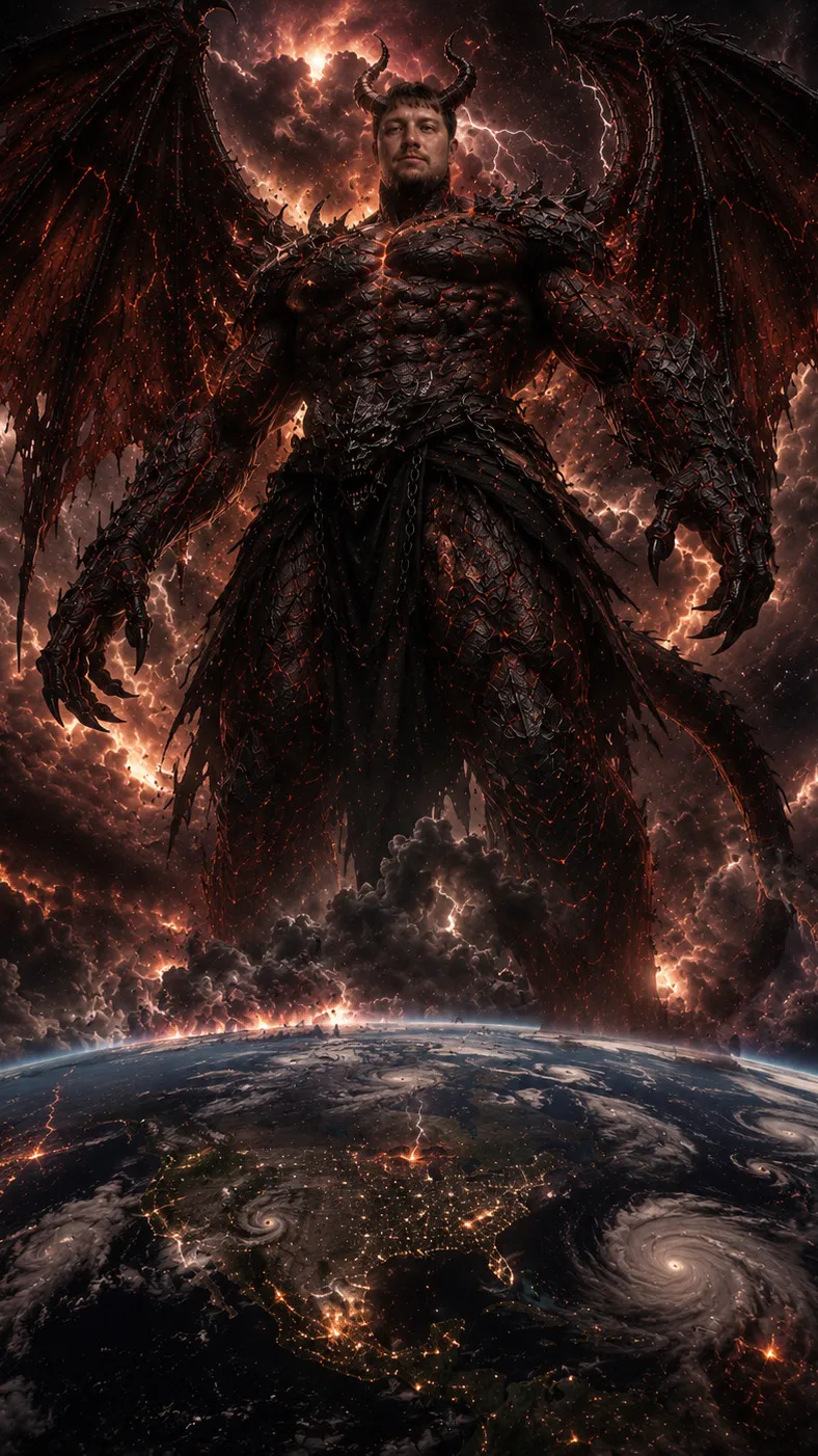 ai character: Planetarily demon background