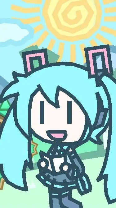 ai character: miku  background