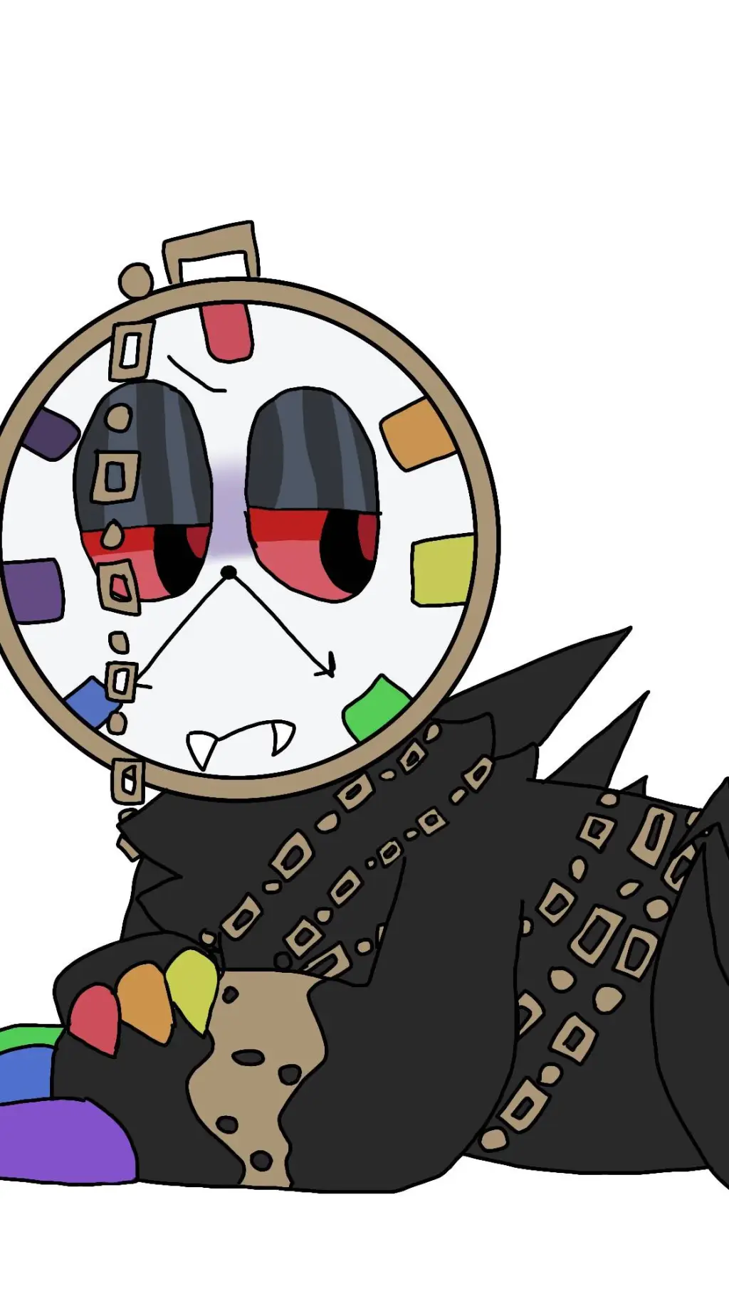 ai character: Twisted Dyle 🕰️🐍🌈🕢 background