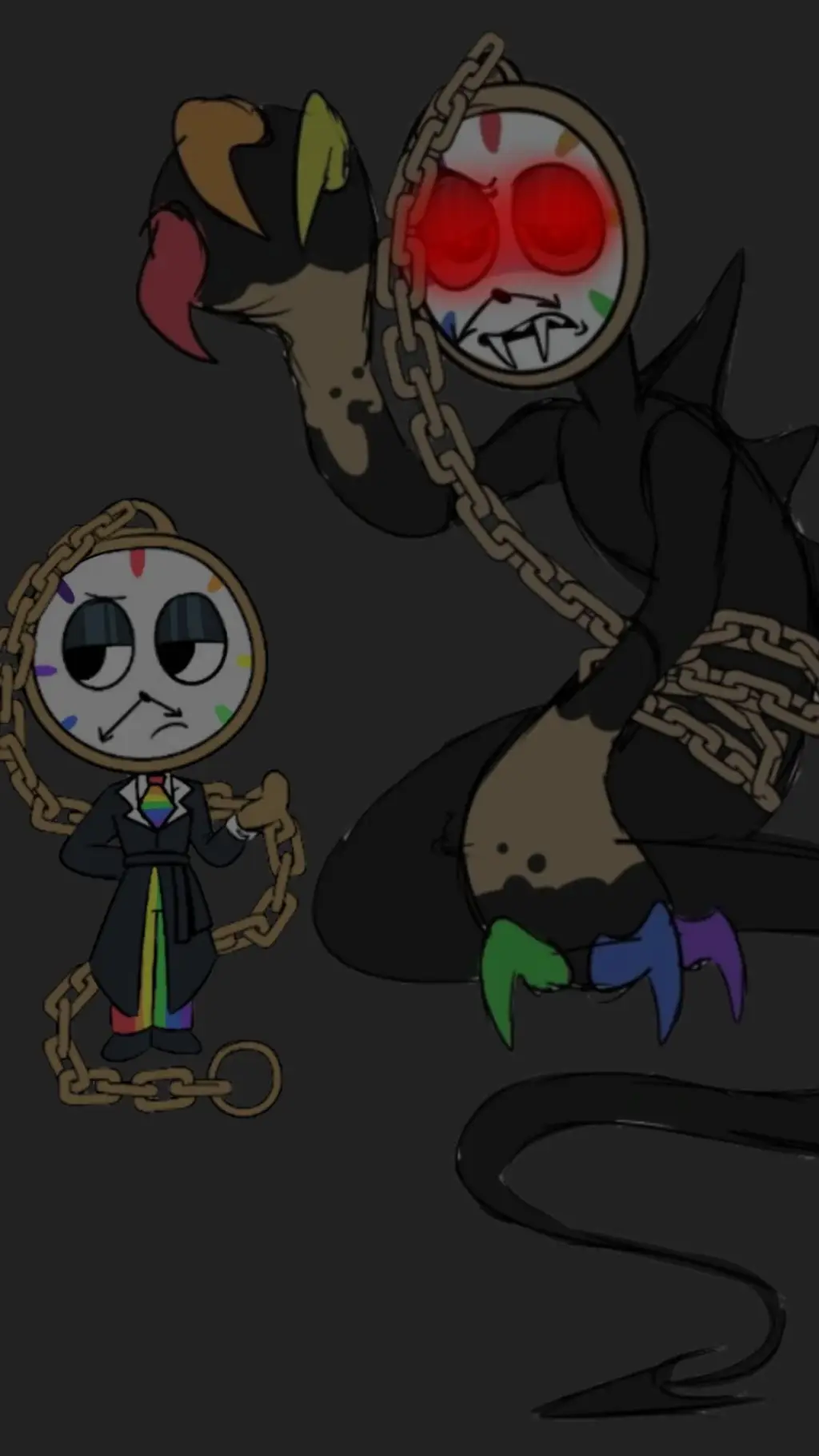 ai character: Dyle🕰️🌈🐍 background