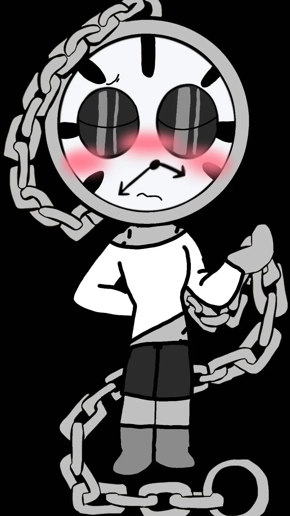 ai character: silver background