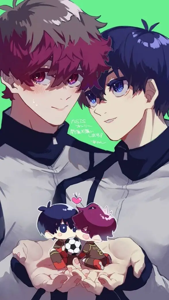 ai character: Isagi x Ness background