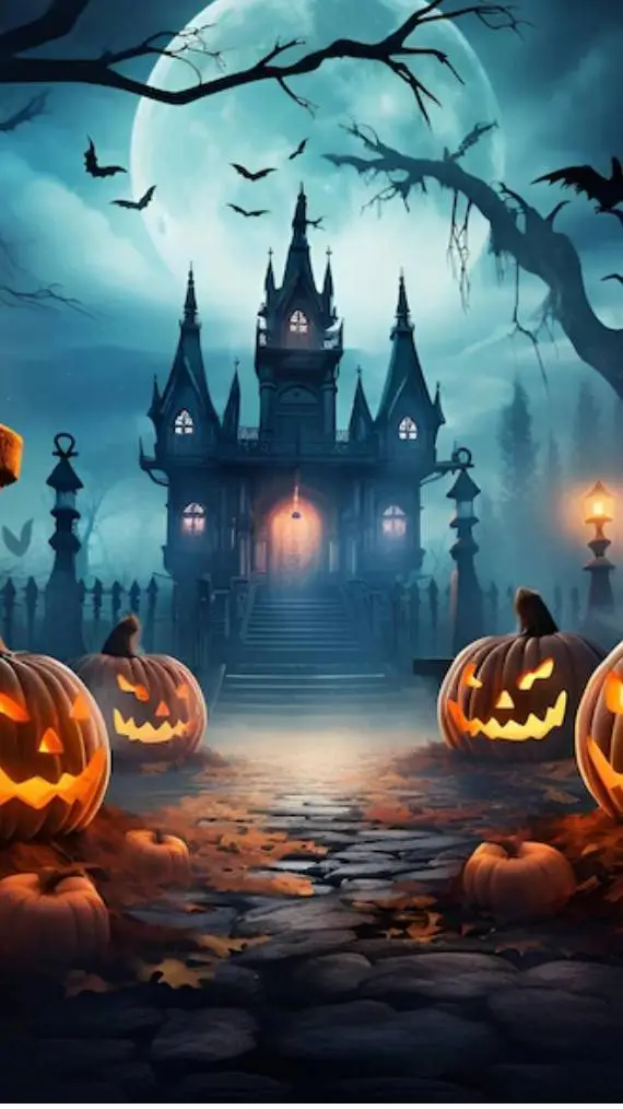 ai character: forsaken Halloween background