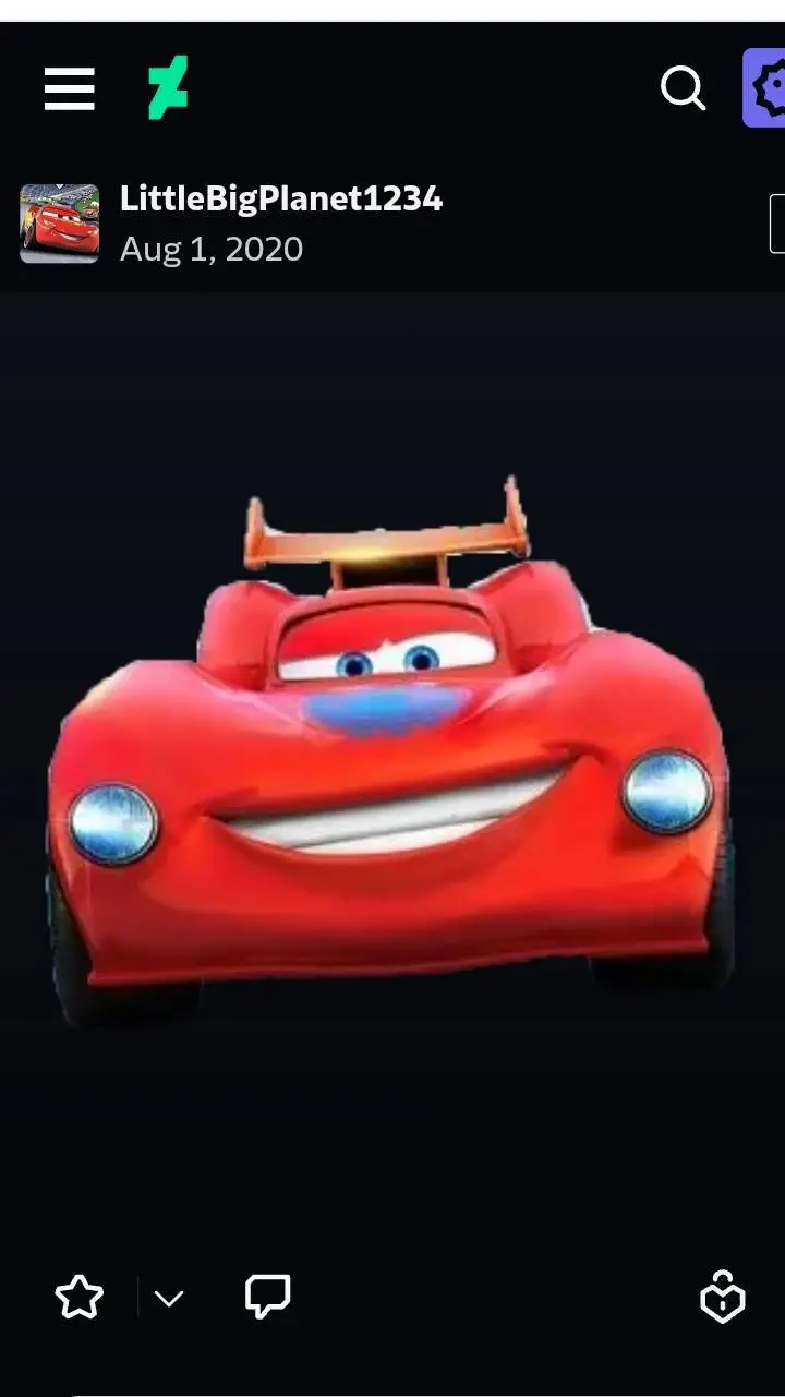 ai character: Autobots McQueen  background