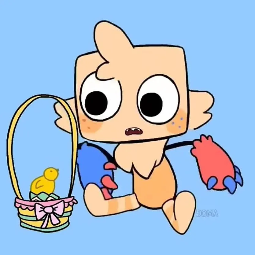 chat with ai character: goob eating egg
