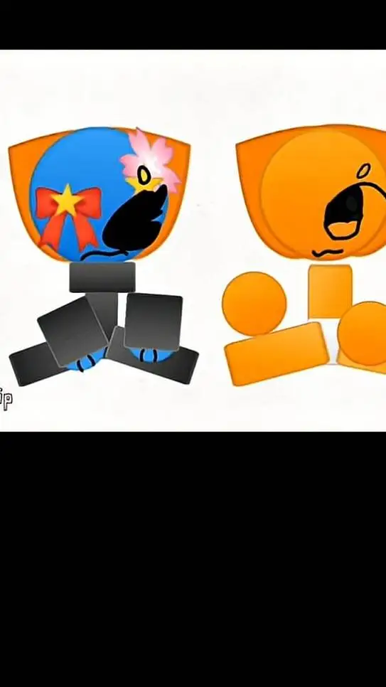 ai character: blue n orange background