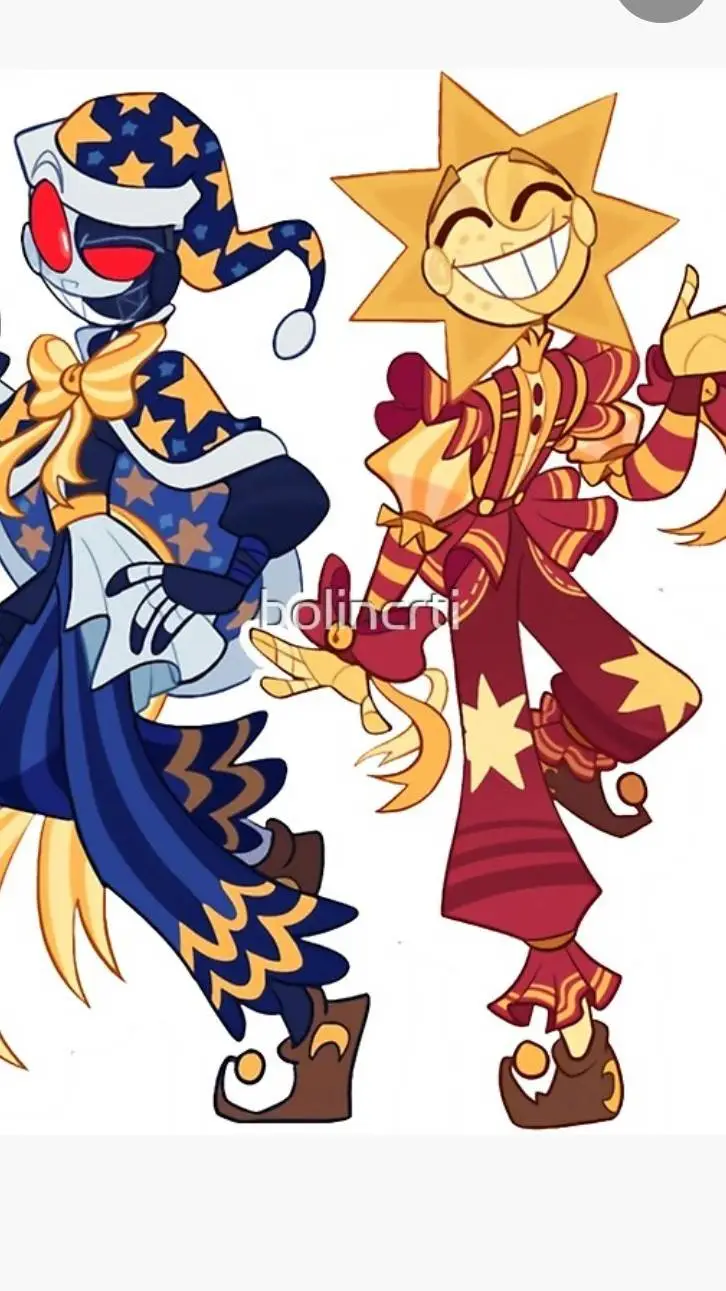 ai character: sun and moon>:> :> background