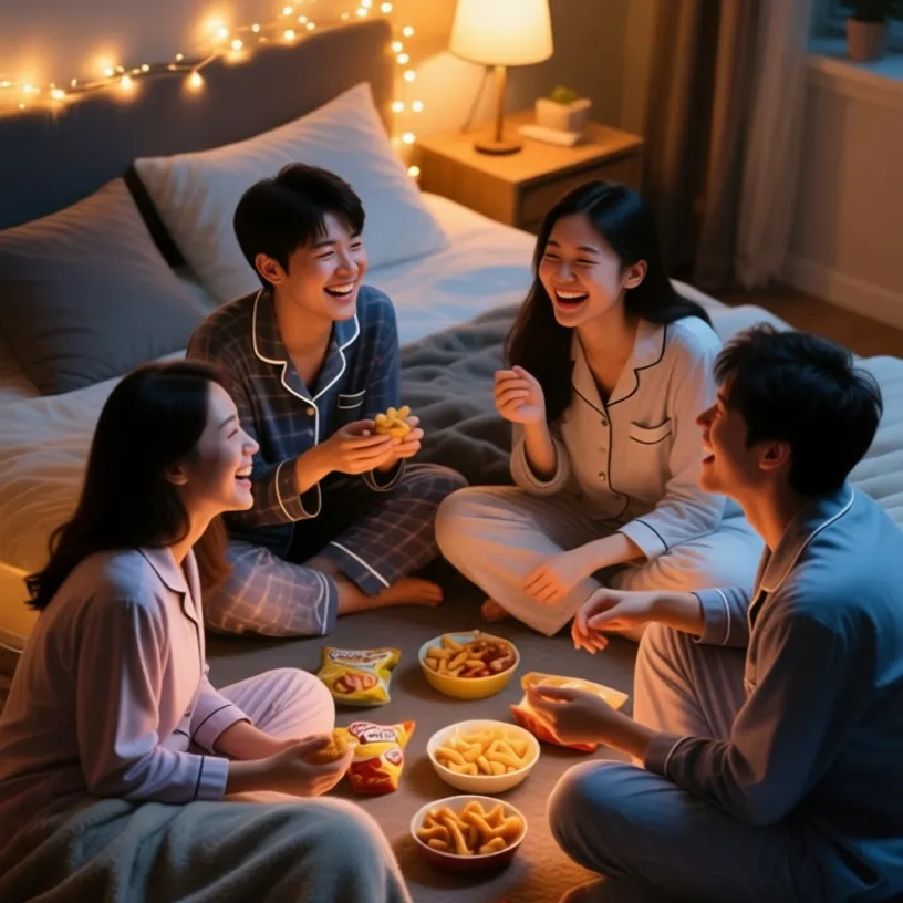 chat with ai character: ~🌷SLEEPOVER🌷~