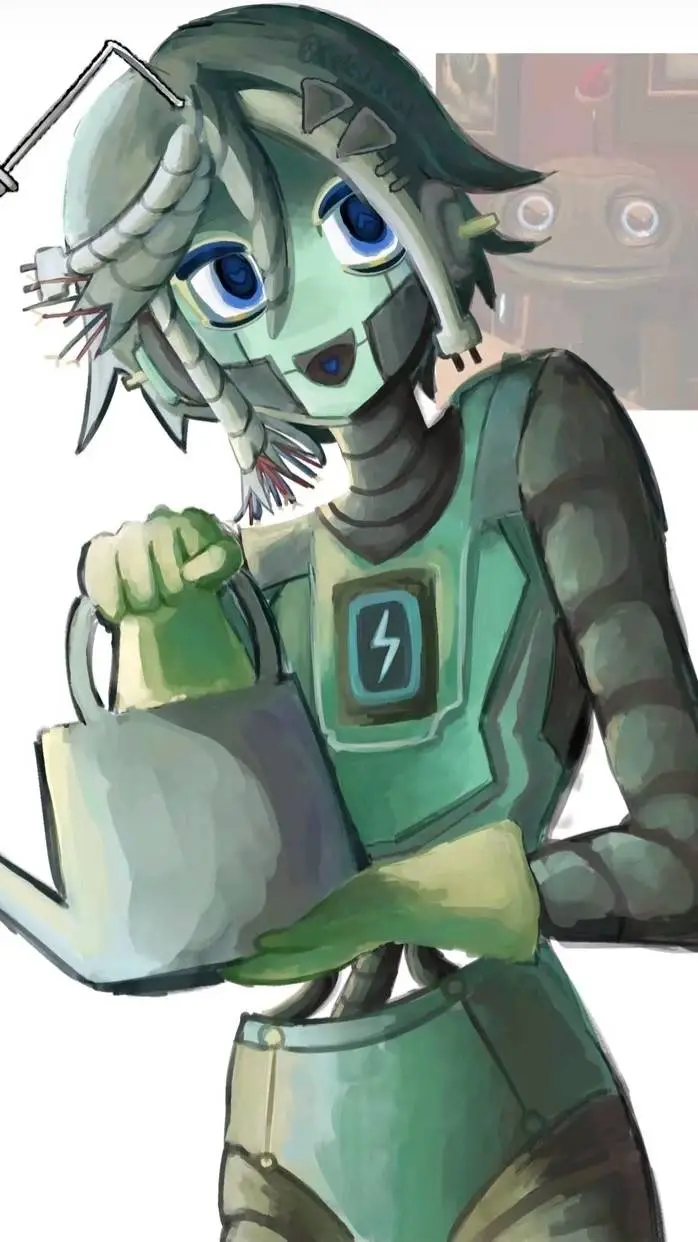 ai character: Newt BUT HE HUMMAN background