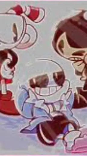 ai character: Bendy, Sans, Cup background