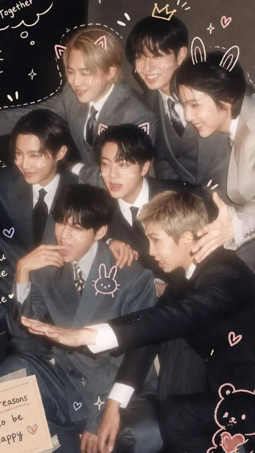 ai character: BTS 🫠 ✨️🎀😘✨️✨️ background