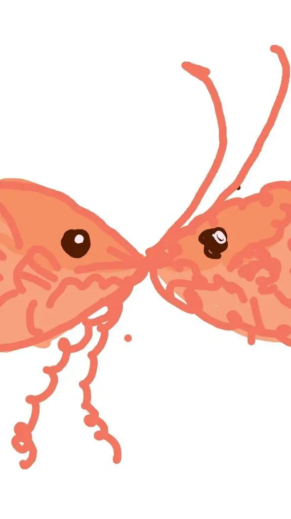 ai character: shrimp town background