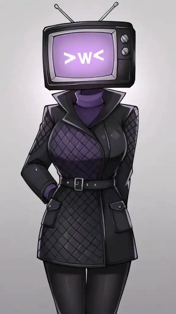 ai character: TV Woman  background