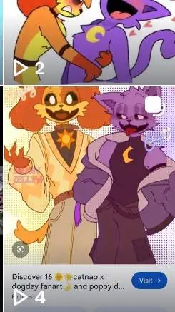 ai character: dogday and Catnap background