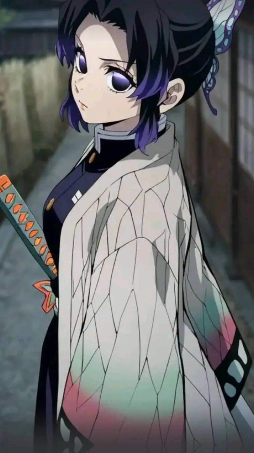 ai character: •~shinobu kocho~•🦋 background
